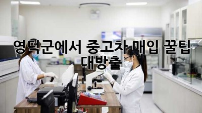 영덕군에서 중고차 매입, 꿀팁 대방출!